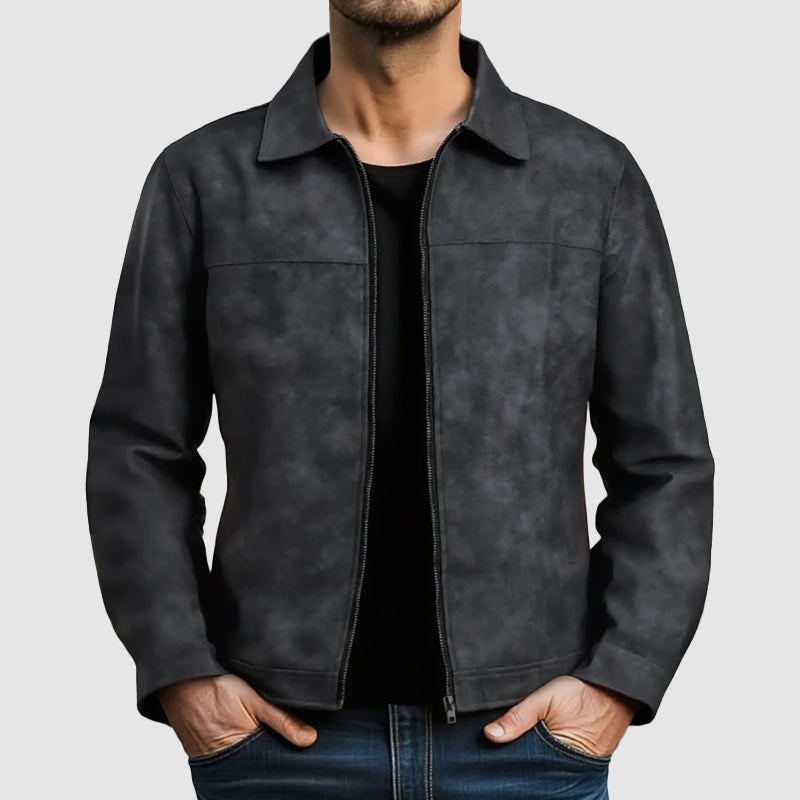 Beckett | Tailored Faux Leather Biker Jacket