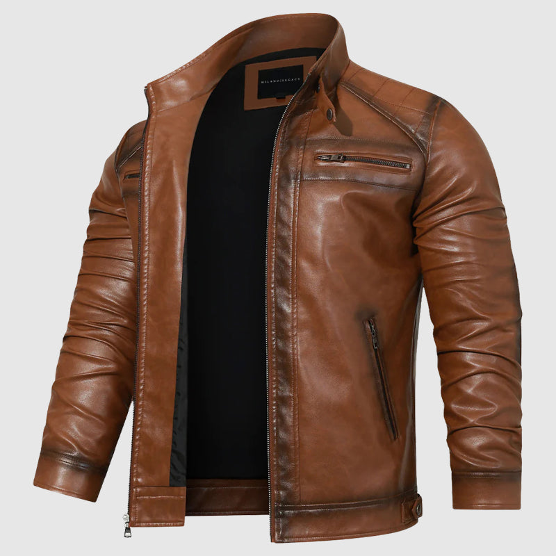 Beckett | Vintage Brown Leather Jacket