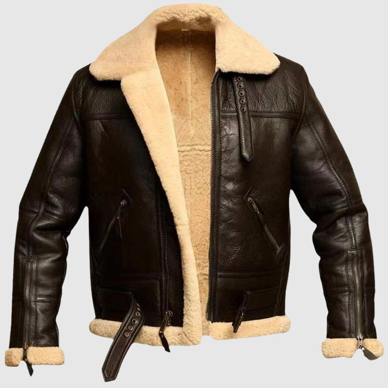 Beckett | Brown PU Leather Jacket
